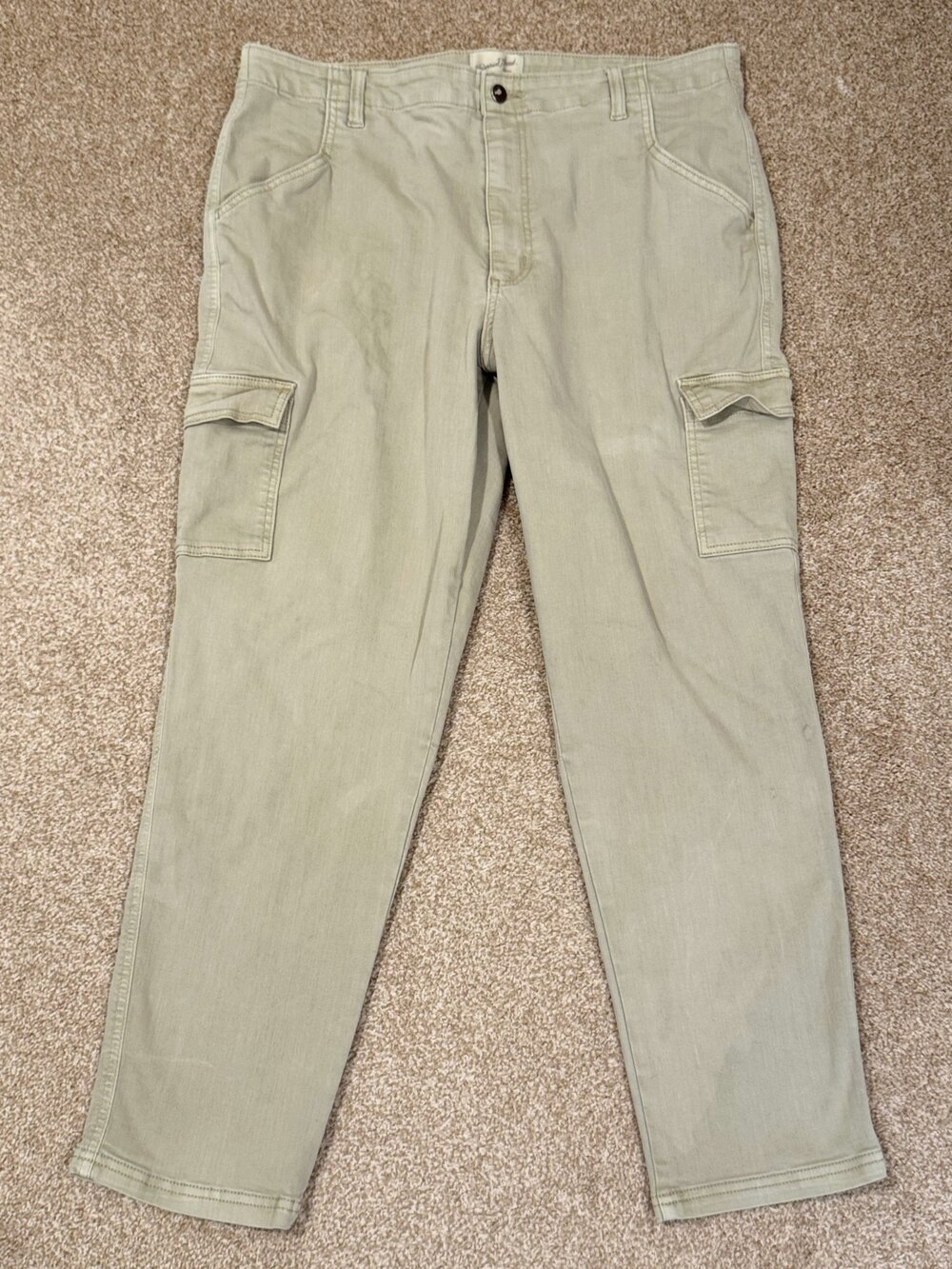 Universal Thread Cargo Jeans 18 34R Plus Boyfriend Green Khaki Utility Pants